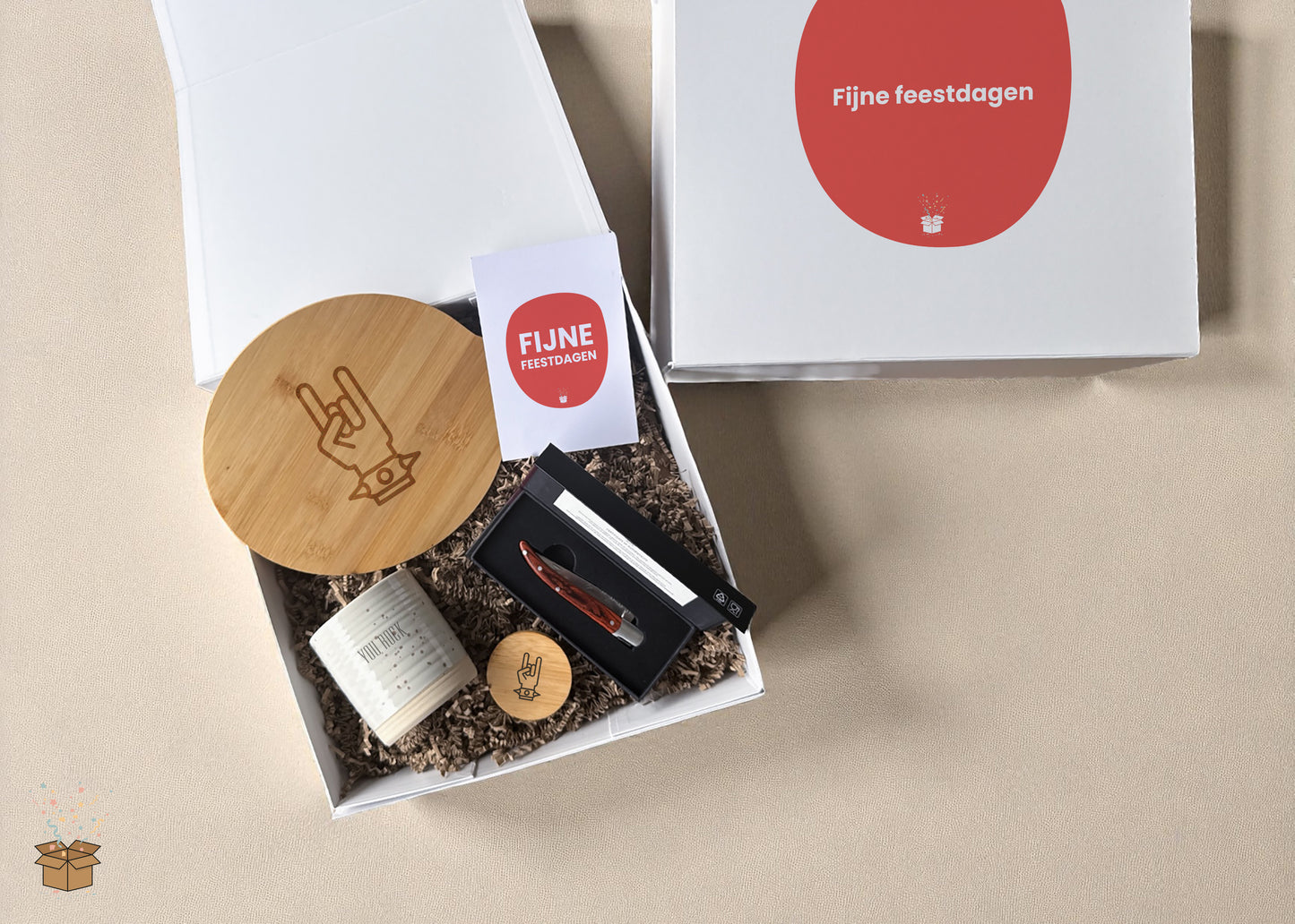 Cadeaubox Voor Hem "Heavy Metal" - "Fijne feestdagen"