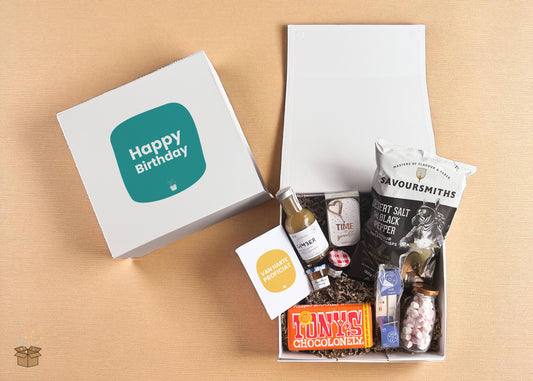 Cadeaubox L "Lekkernijen" - "Happy birthday"