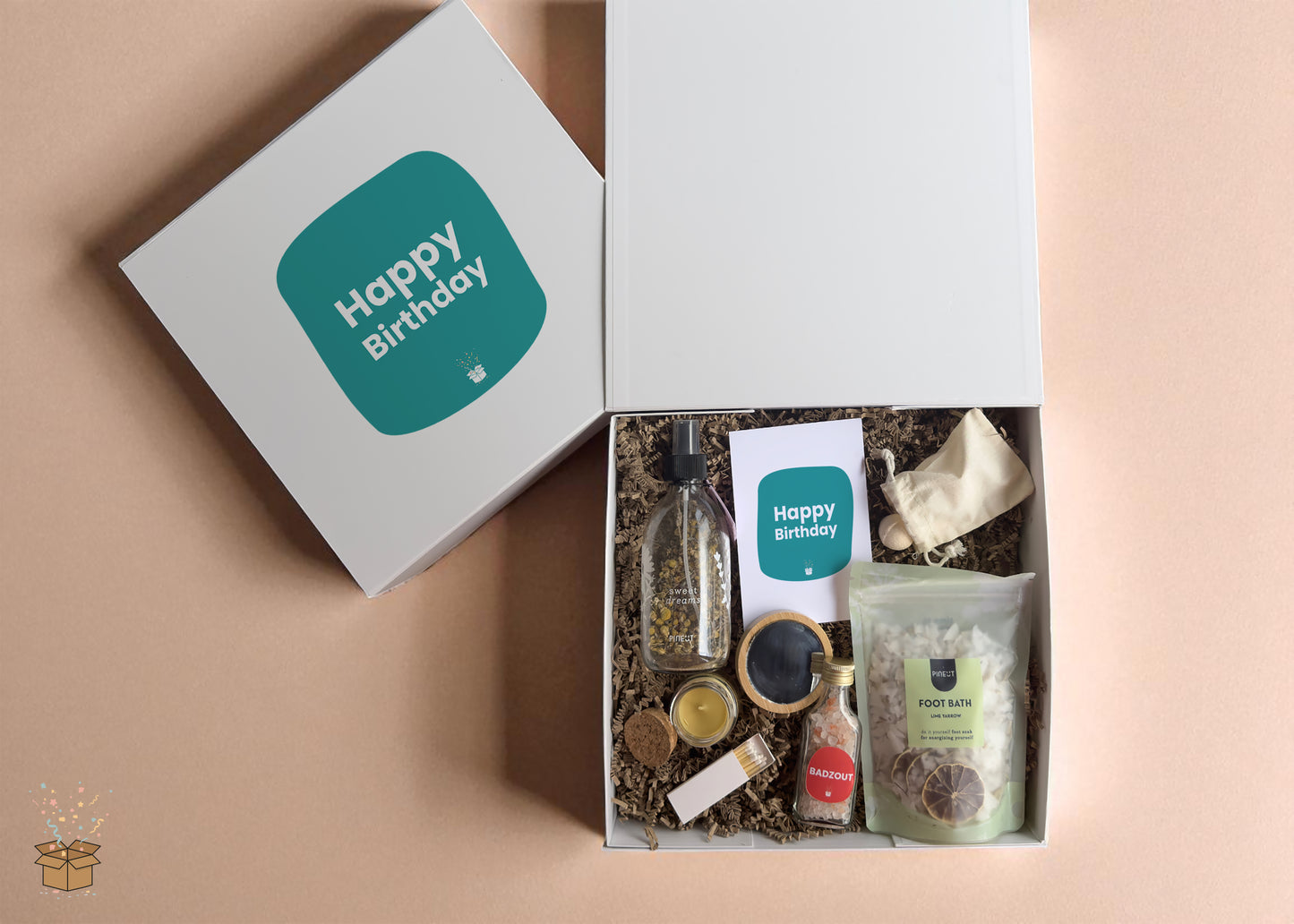 Cadeaubox M "Relax" - "Happy birthday"
