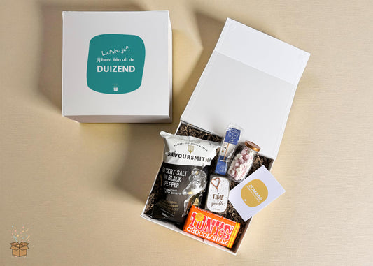 Cadeaubox M "Lekkernijen" - "Liefste juf"