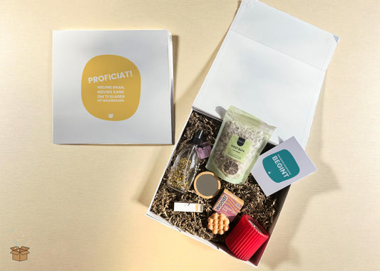 Cadeaubox L "Relax" - "Proficiat, nieuwe baan"