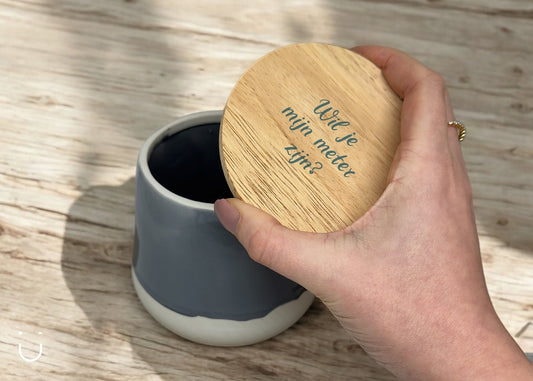 Cadeau voorraadpot - Wil jij mijn meter zijn? - Deugeniet - Meter/peter cadeaus