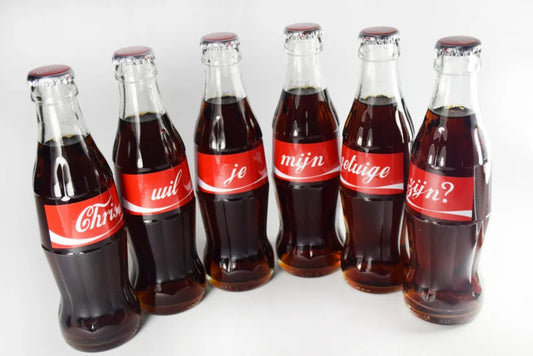 ETIKET Coca cola flesje - gepersonaliseerd