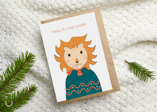Baby, it's cold outside - kerstkaartjes