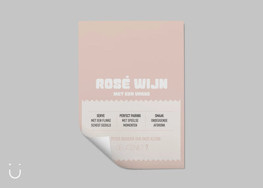 Rosé wijn - "Wil jij peter worden?" - Deugeniet - Meter/peter cadeaus
