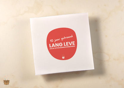 Cadeaubox L "Lekkernijen" - "10 jaar getrouwd"