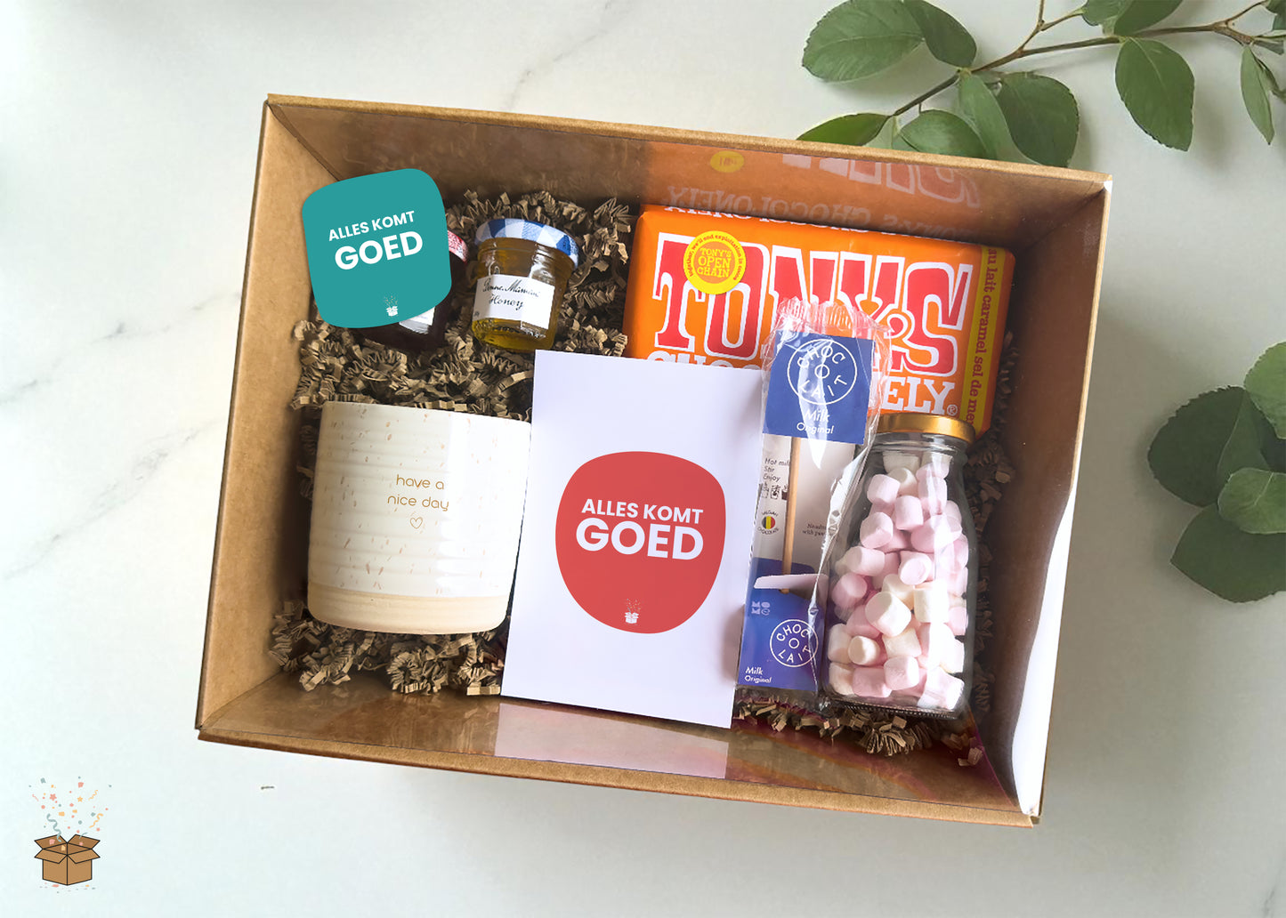 Cadeaubox S "Lekkernijen" - "Alles komt goed"