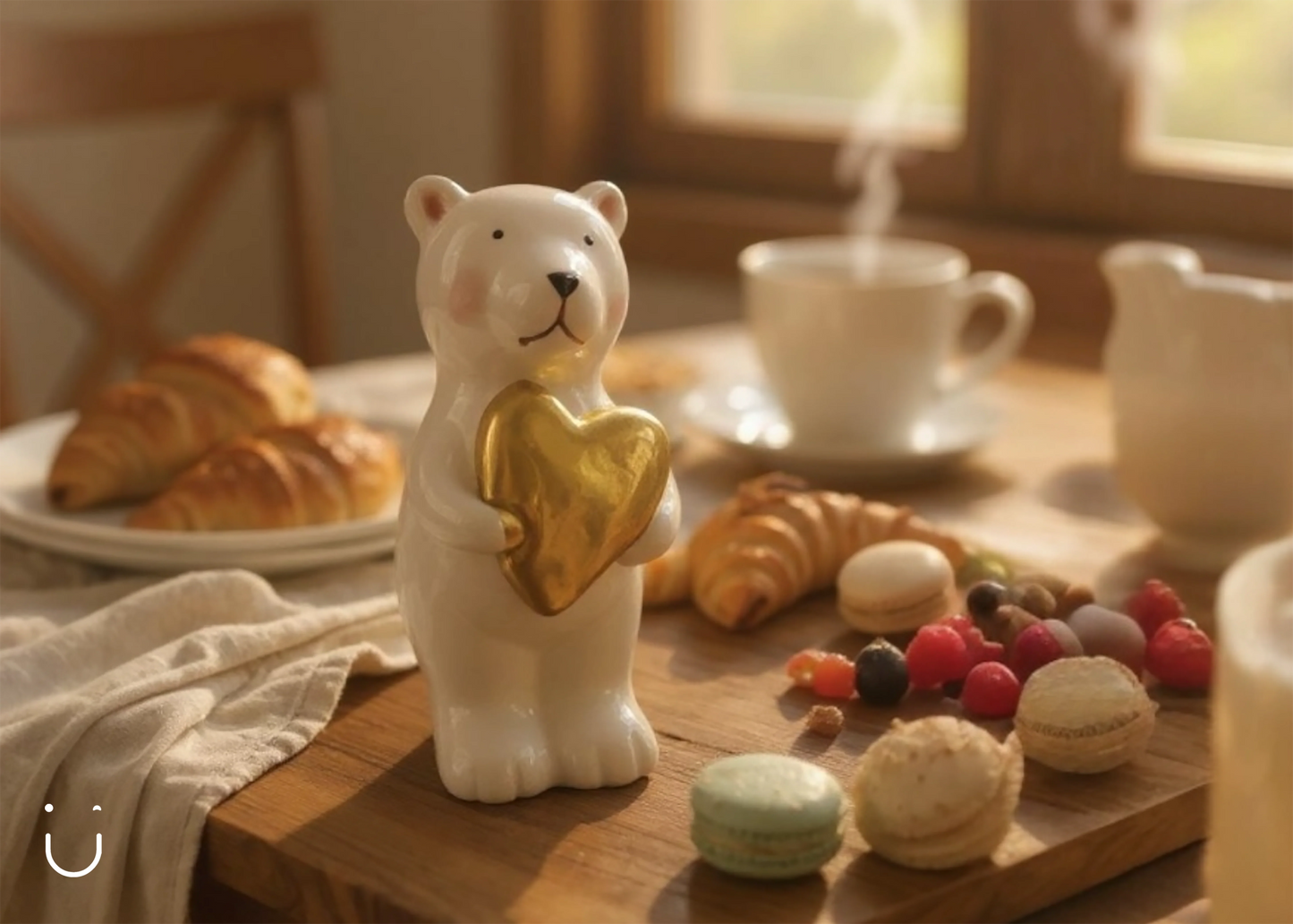 Cadeau meter/peter vragen - beertje met een gouden hart
