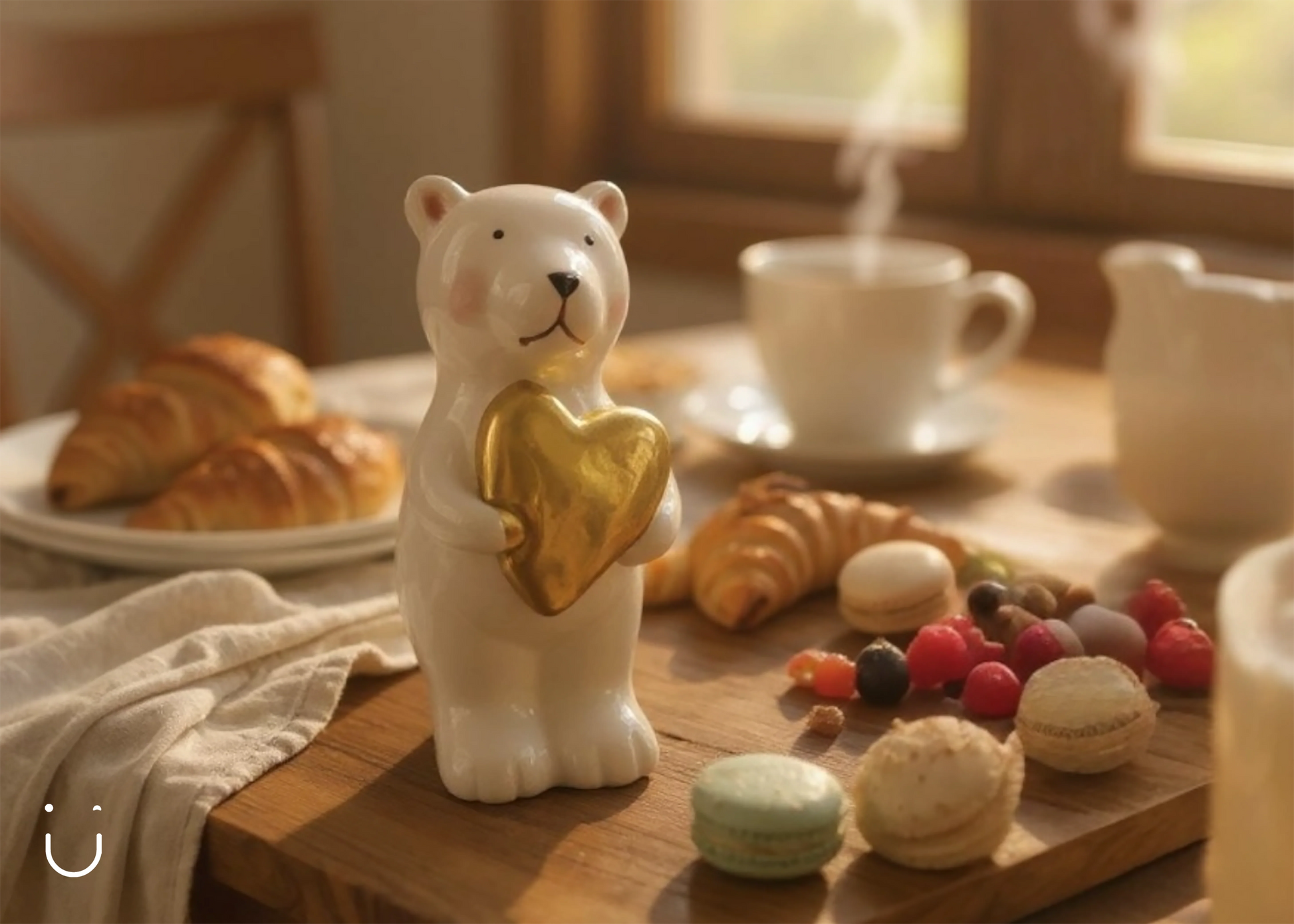 Cadeau meter/peter vragen - beertje met een gouden hart