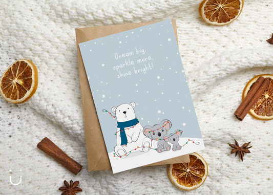 Dream big - kerstkaartjes