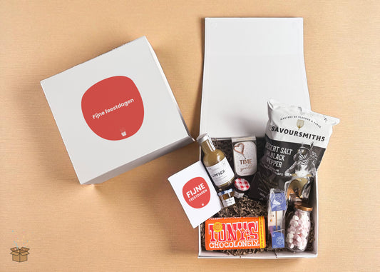 Cadeaubox L "Lekkernijen" - "Fijne feestdagen"