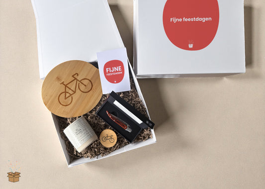 Cadeaubox Voor Hem "Koers" - "Fijne feestdagen"