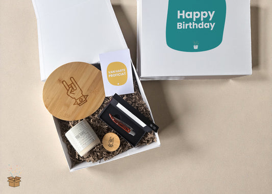 Cadeaubox Voor Hem "Heavy Metal" - "Happy birthday"