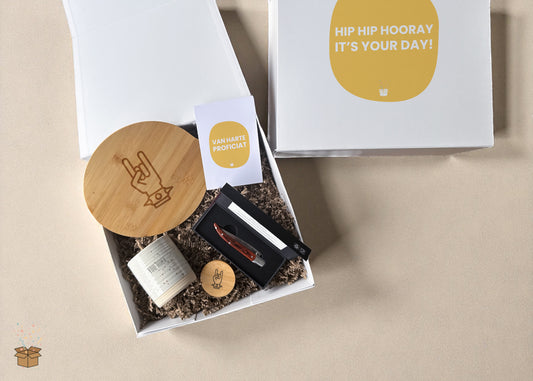 Cadeaubox Voor Hem "Heavy Metal" - "Hip hip hooray it's your day"
