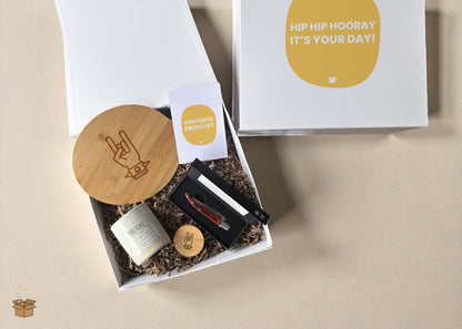 Cadeaubox Voor Hem "Heavy Metal" - "Hip hip hooray it's your day"