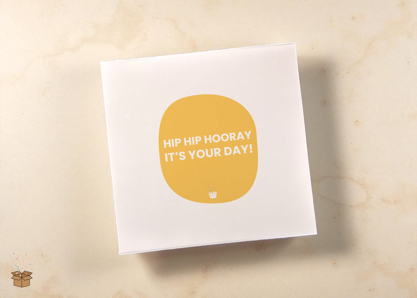 Cadeaubox L "Lekkernijen" - "Hip hip hooray it's your day"