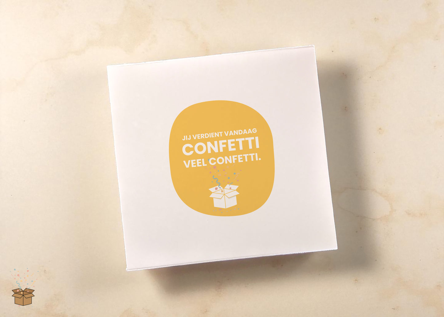 Cadeaubox L "Lekkernijen" - "Jij verdient confetti"