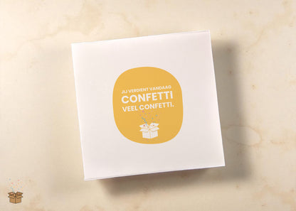 Cadeaubox S "Lekkernijen" - "Jij verdient confetti"