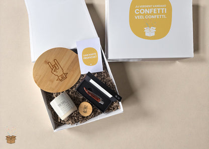 Cadeaubox Voor Hem "Heavy Metal" - "Jij verdient confetti"