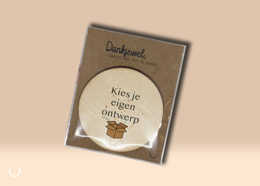 Magneet hout full color bedrukt - per 10 stuks