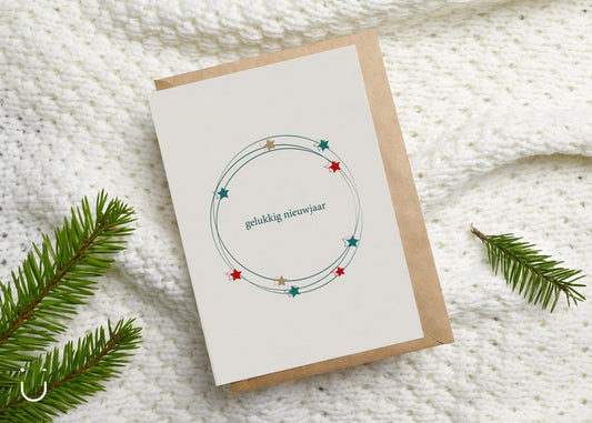 Gelukkig nieuwjaar - kerstkaartjes