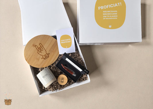 Cadeaubox Voor Hem "Heavy Metal" - "Proficiat, nieuwe baan"