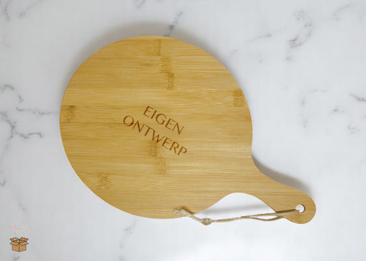 Kleine snijplank rond - hout gegraveerd