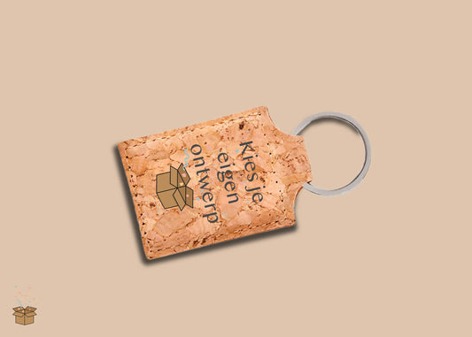 Kurken sleutelhanger - full color bedrukt - per 10 stuks