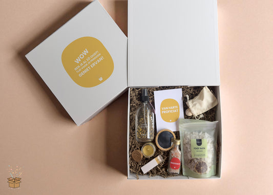 Cadeaubox M "Relax" - "Tijd voor je pensioen"