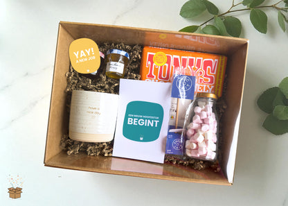 Cadeaubox S "Lekkernijen" - "Yay a new job"