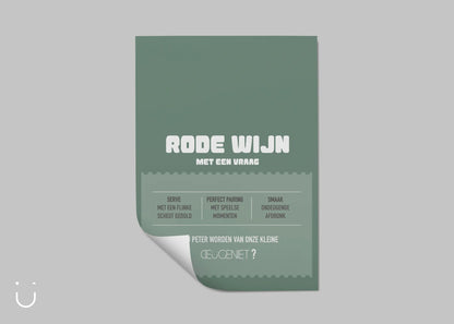 Rode wijn - "Wil jij peter worden?" - Deugeniet - Meter/peter cadeaus