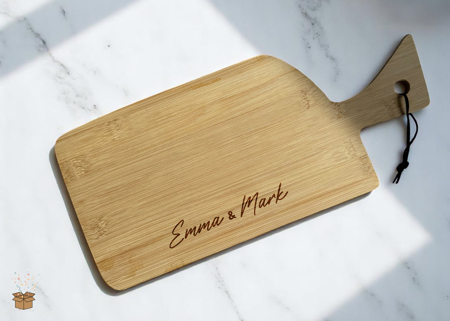 Snijplank hout gegraveerd - Koppel