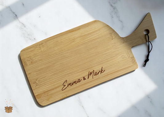 Snijplank hout gegraveerd - Koppel