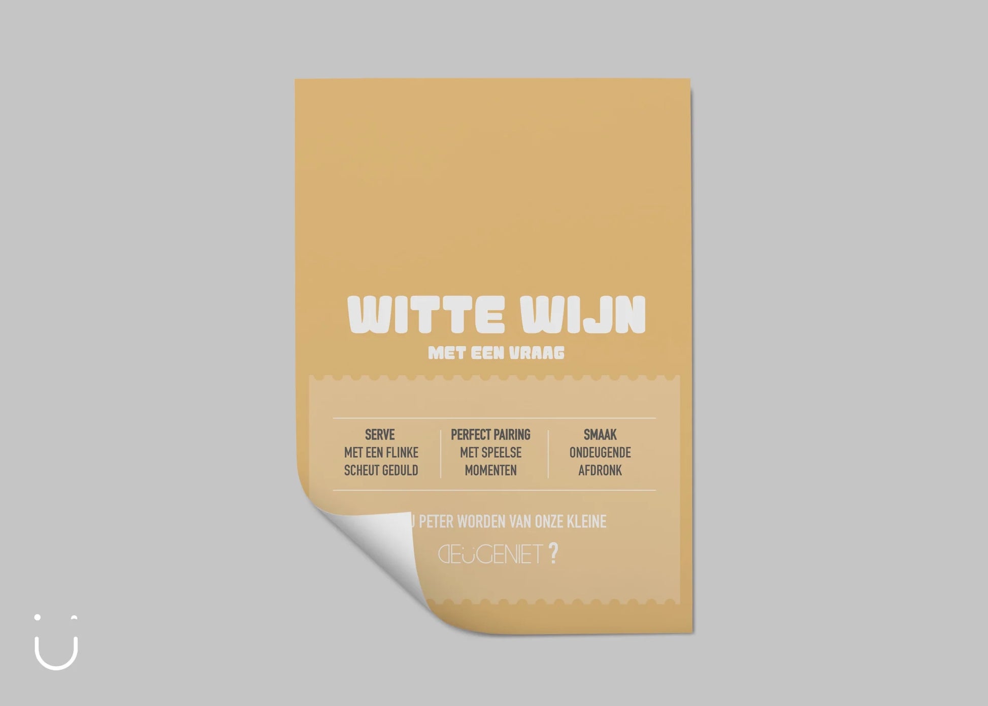Witte wijn - "Wil jij peter worden?" - Deugeniet - Meter/peter cadeaus